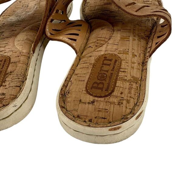 Born Sandals Brown Genuine Leather Womens Size 9 Eliora Thong Flip Flop Boho - Picture 8 of 9